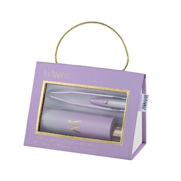 La - Tweez - Pro Illuminating Tweezers - Violet Ombre & Carry Case