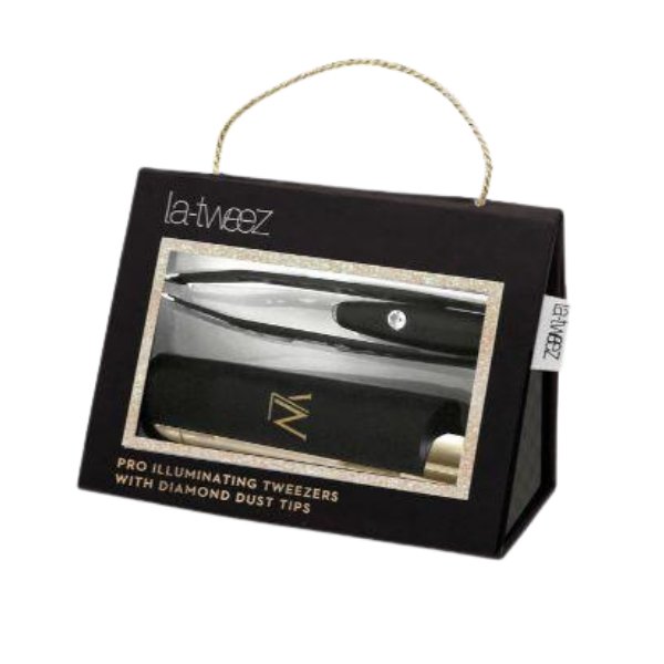 La - Tweez - Pro Illuminating Tweezers - Black & Carry Case - HAIRCAIR Distributors ZA